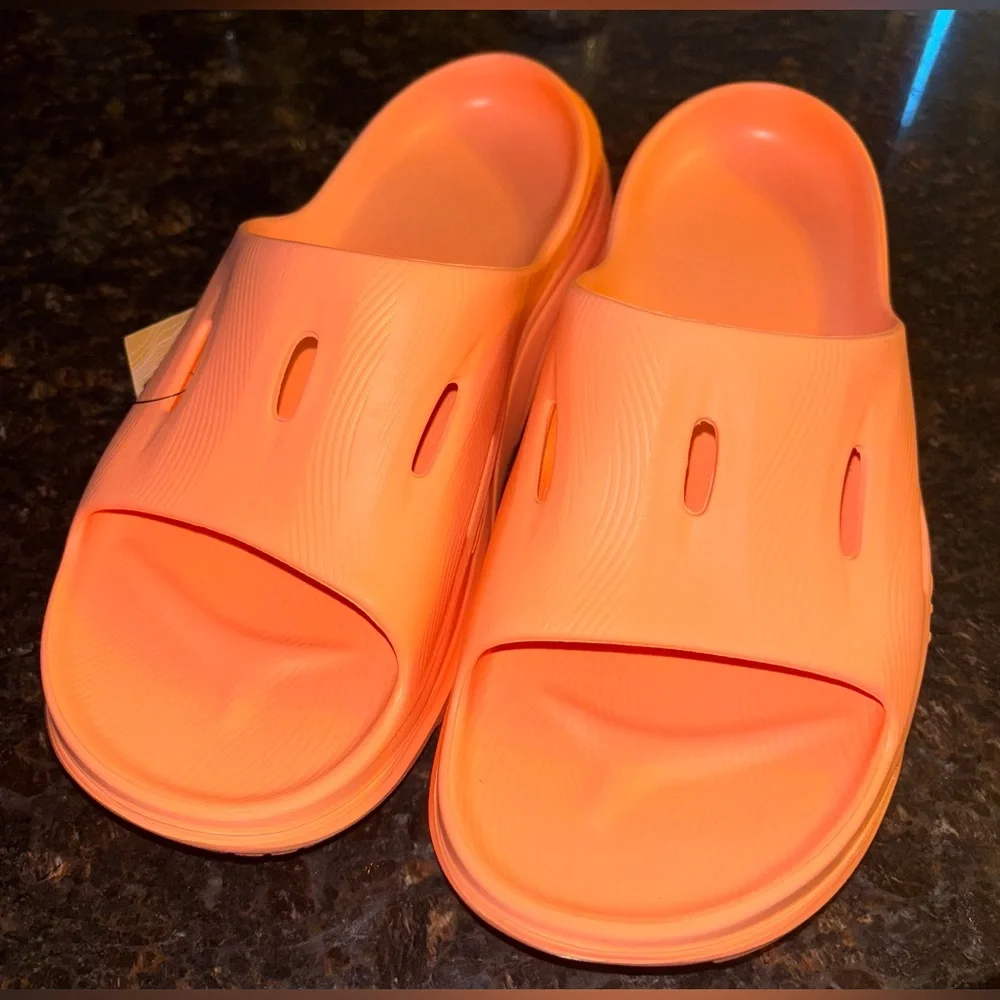NWT Hoka Ora Recovery Slide 3 Men’s Size 13 Papaya Lightweight Athleisure Comfy